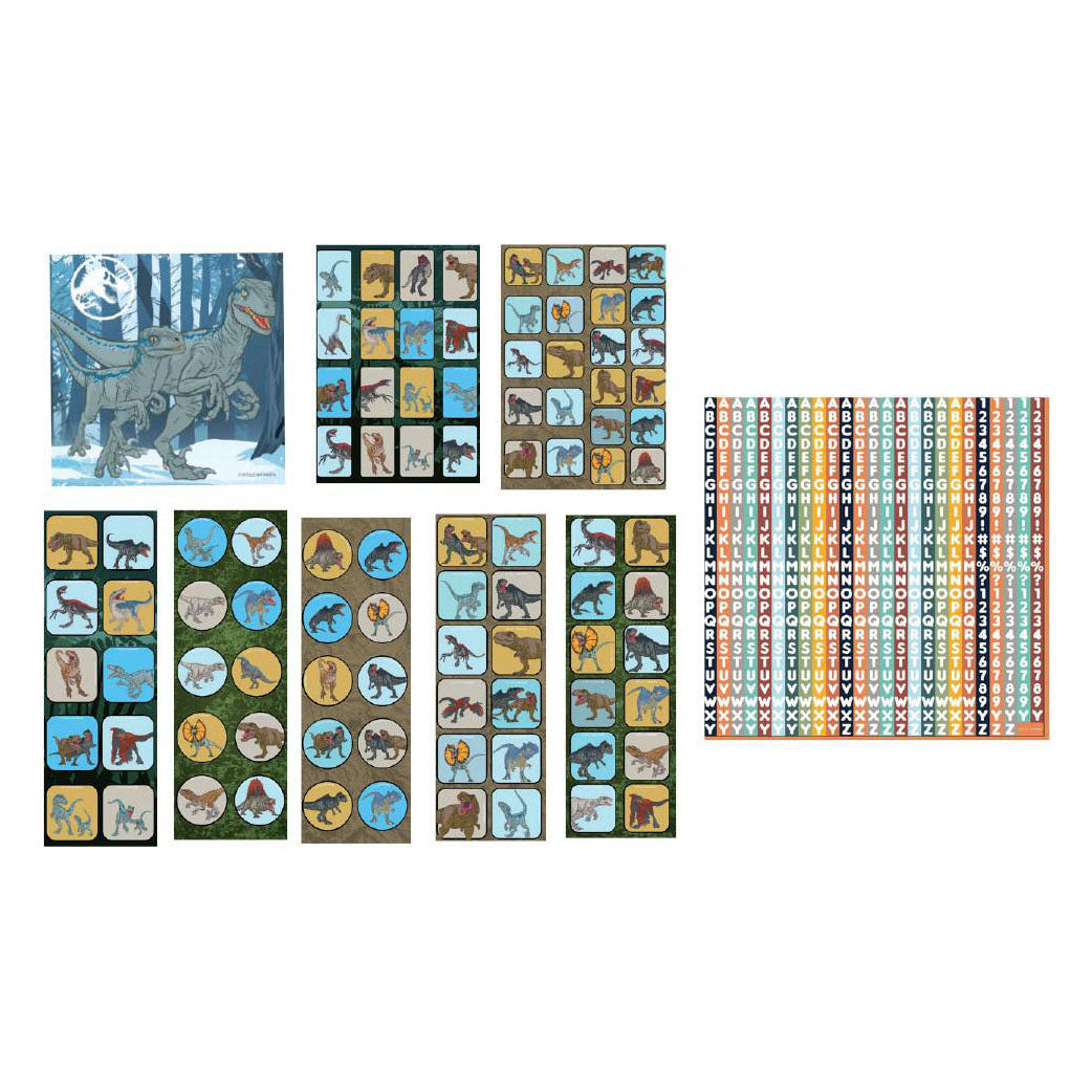 Stickerset jurassic world, 1000dlg.