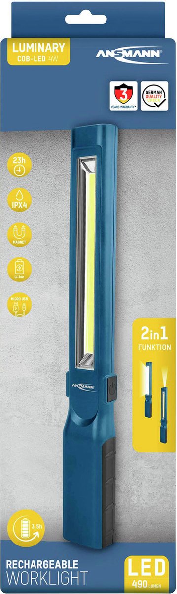 Ansmann 1600-0304 oplaadbare werkplaatslamp wl450r slim energielabel 2021 n.v.t.