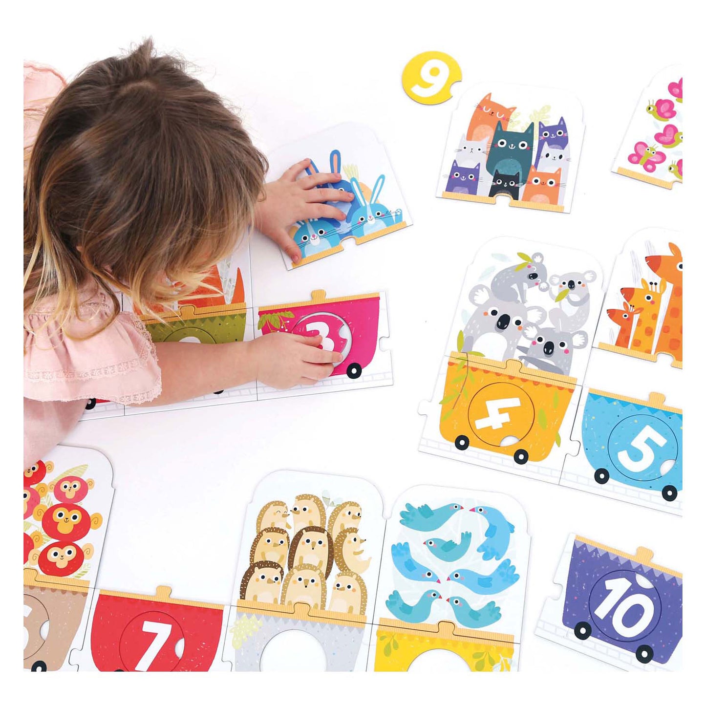 Banana panda - maak de puzzel passend nummer trein - 30st.