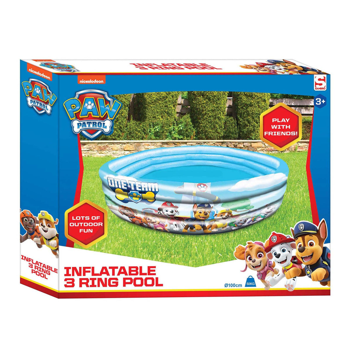 Sambro zwembad 3-rings paw patrol, 100cm