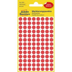 Markeringspunten avery 3010 rood 8mm