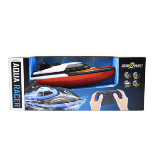 Radio controlled speedboot rood en blauw 2 assorti | 2 stuks