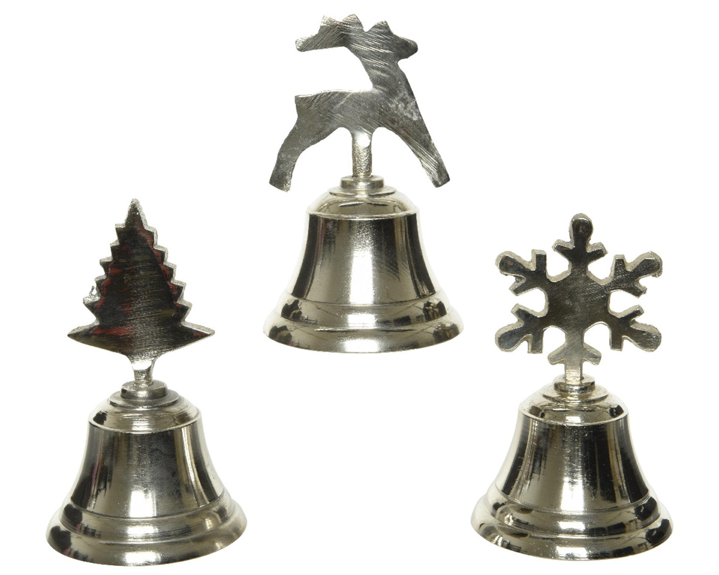 Decoris klok aluminium 3ass snowflake - tree - reindeer