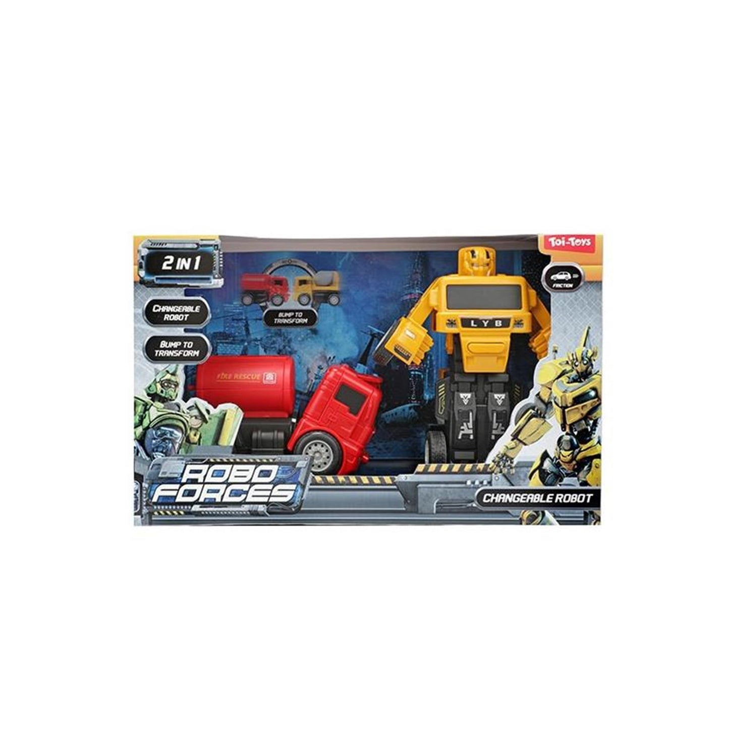 Toi-toys toi toys roboforces een klik veranderrobot met frictie