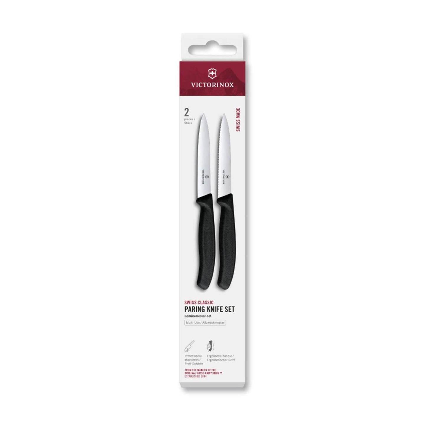 Victorinox schilmesje glad+kartel 2 stuks zwart 10cm