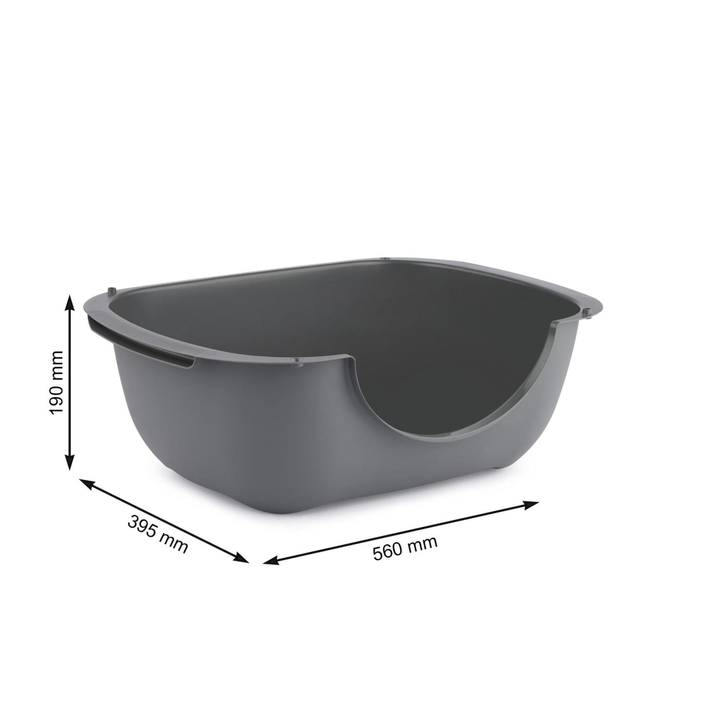 Rotho bella kattenbak antraciet 190x395x560mm