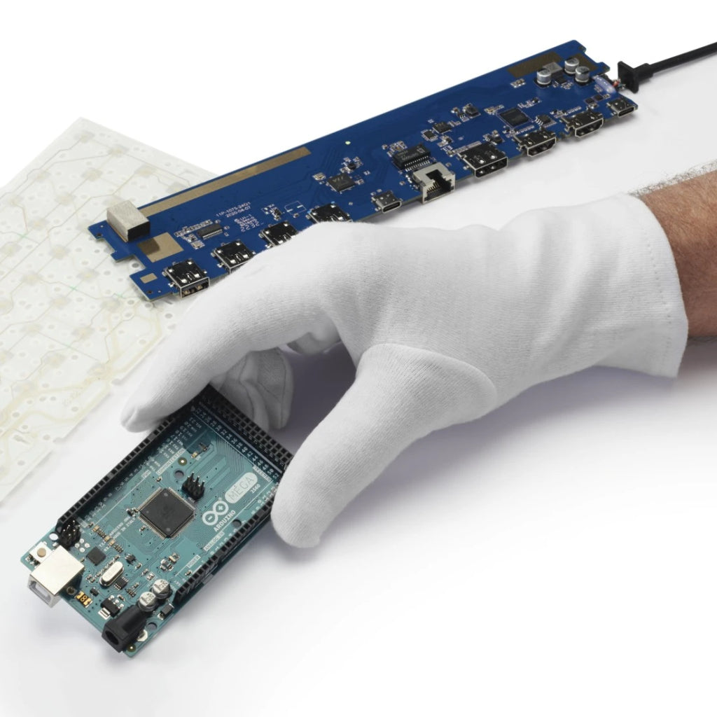 Hama katoenen handschoenen maat m 1 paar wit