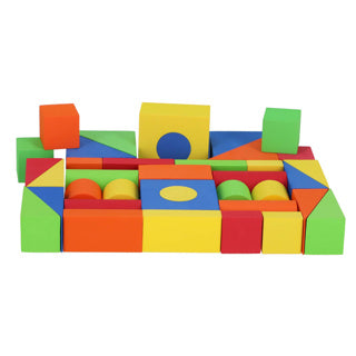 Jipy discover foam stapelblokken 37 delig gekleurd | 4 stuks