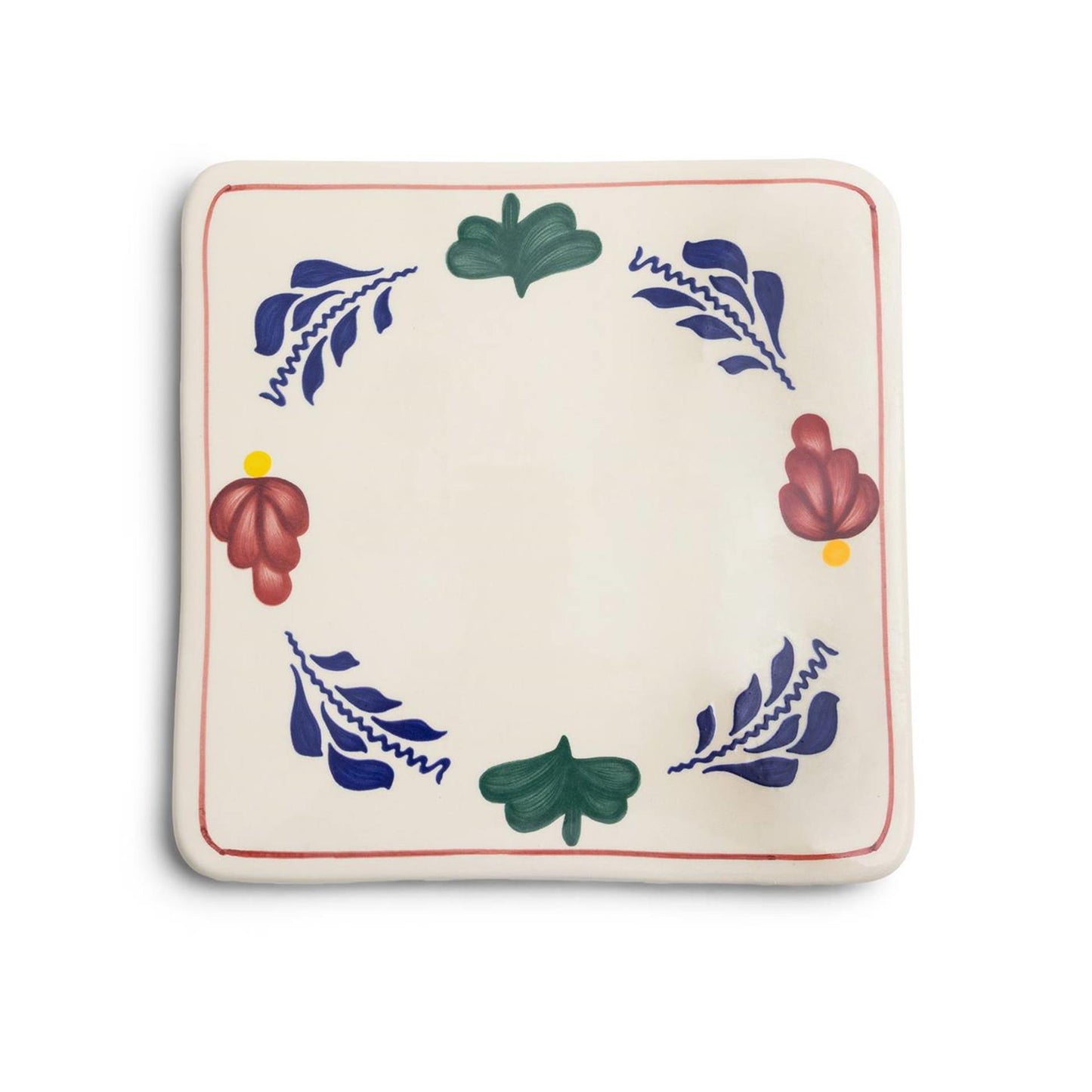 Boerenbont pannenonderzetter afmeting 20x20cm aardewerk