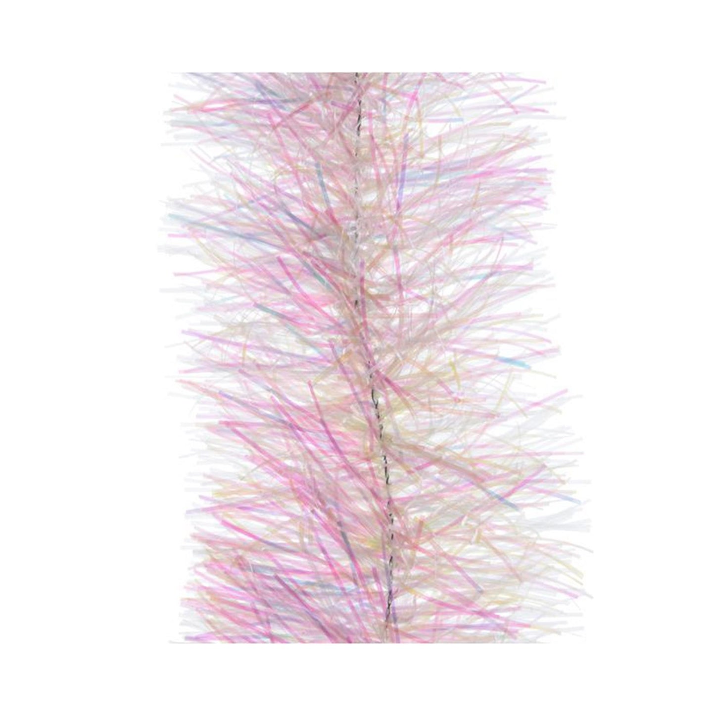 Decoris kerstboom guirlande tinsel 7x270cm iriserend