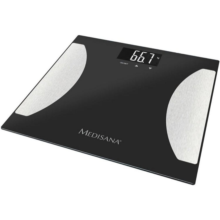 Medisana bs 475 lichaamsanalyse weegschaal zwart zilver