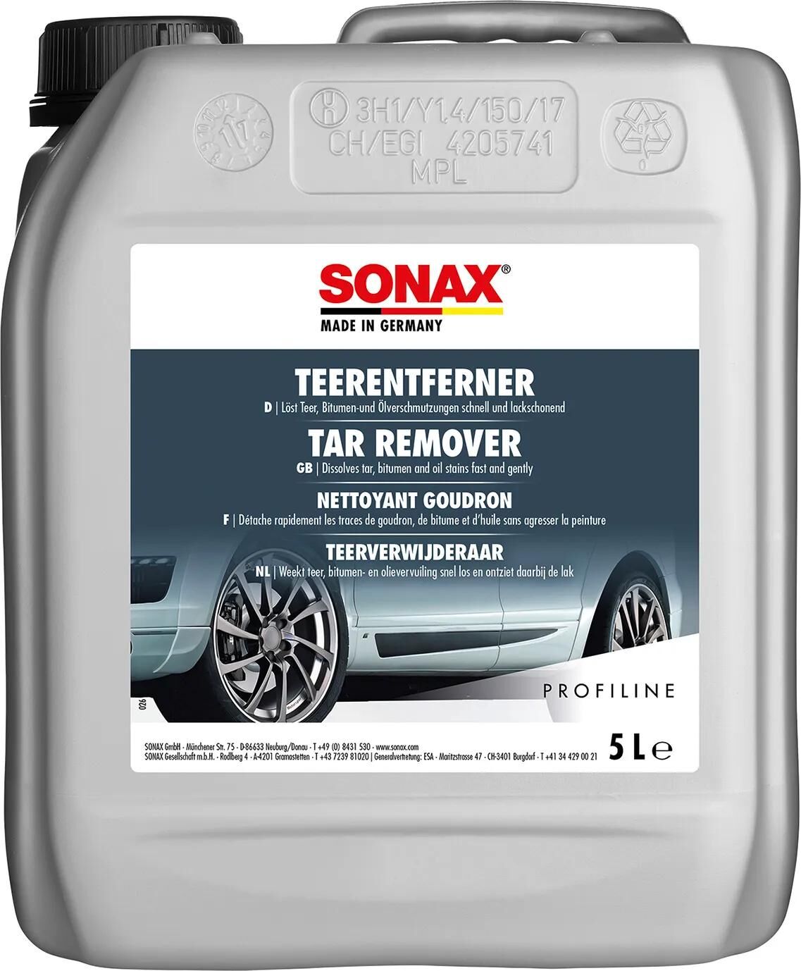 Sonax teerentferner tar remover 5 ltr pe-kanister