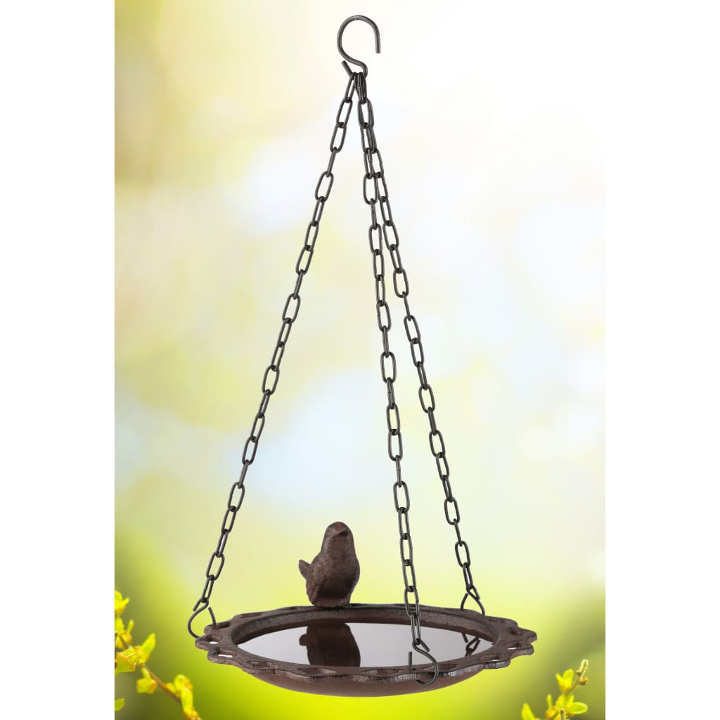 Hi vogelbad hangend 20,5 cm bruin