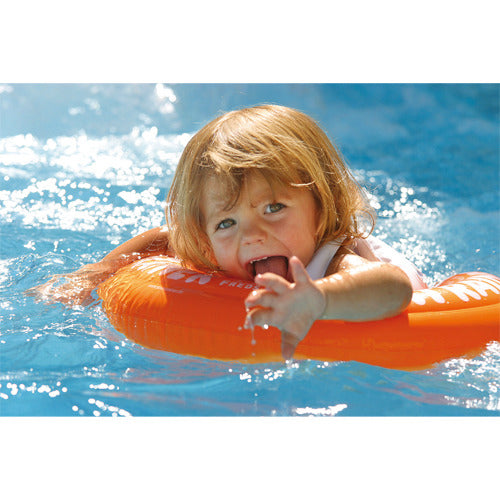 Freds swim academy swimtrainer classic ® oranje (2 tot 6 jaar, 15kg-30kg) de veilige baby zwemband: zwemtrainer | (keurmerken: ce-tüv-en13138-1:2014)