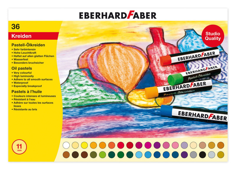 Eberhard faber ef-522036 oliepastelkrijt efa 11mm doos a 36 st