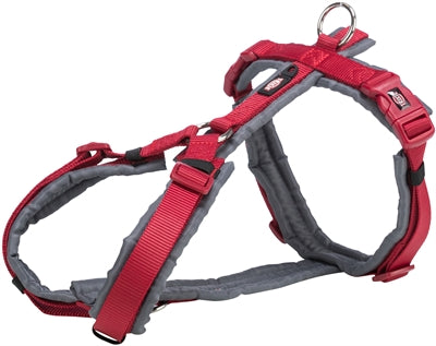 Trixie hondentuig premium trekking rood grijs