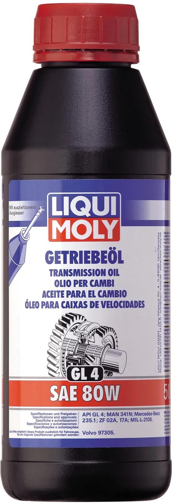 Liqui moly transmissieolie gl4 gear oil gl4 sae 80w lm 500 ml
