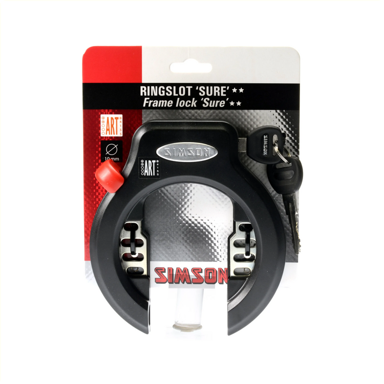 Simson Ringslot Sure ART2 - Zwart, 6.5cm - Fiets