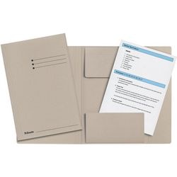 Mappen esselte 3 flappen a4 240x318mm grijs