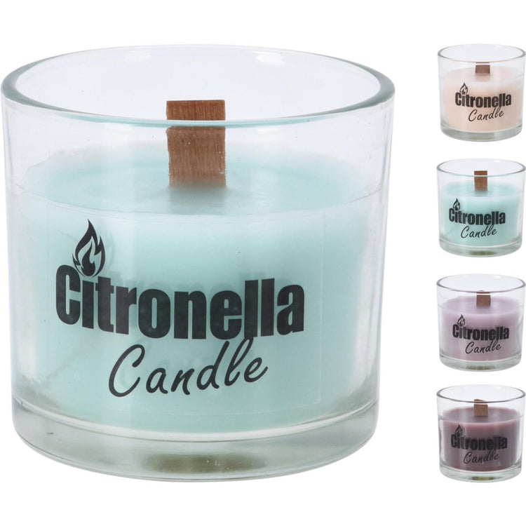 Pro garden citronella kaars in glazen pot