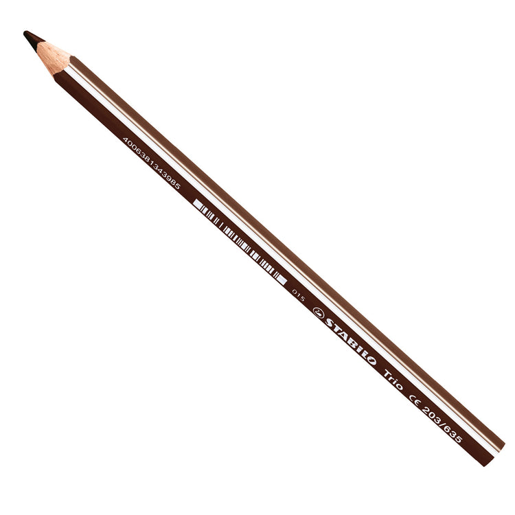 Stabilo trio thick - dik driekantig kleurpotlood- donkerbruin