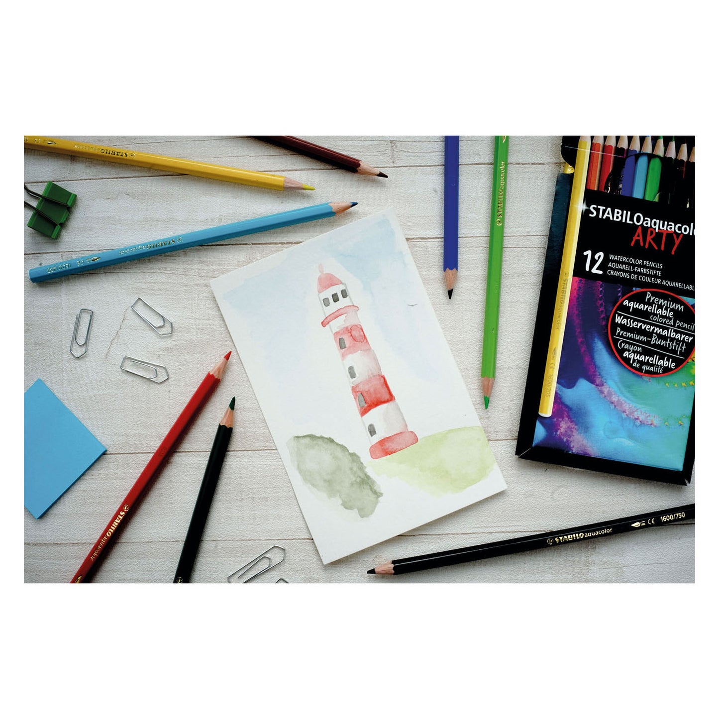Stabilo aquacolor potloden etui a 24 stuks