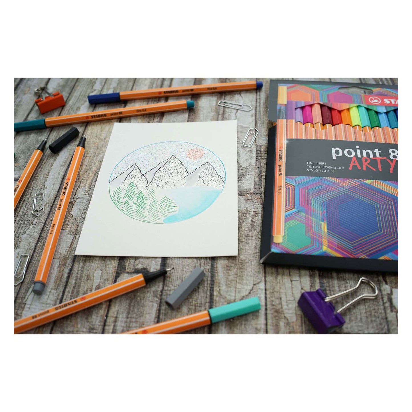 Stabilo point 88 - fineliner - arty - set met 18 stuks