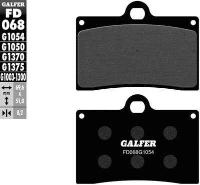 Galfer bremsbelag fd068 brake pad fd068 g1054 organic