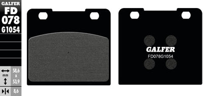 Galfer bremsbelag fd078 brake pad fd078 g1054 organic