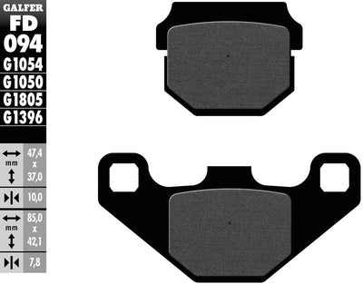 Galfer bremsbelag fd094 brake pad fd094 g1054 organic