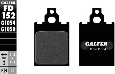 Galfer bremsbelag fd152 brake pad fd152 g1054 organic