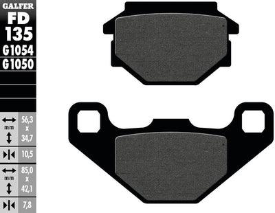 Galfer bremsbelag fd135 brake pad fd135 g1050 organic