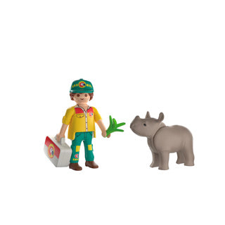 Playmobil 72025 duopack ranger met neushoorn | 2 stuks