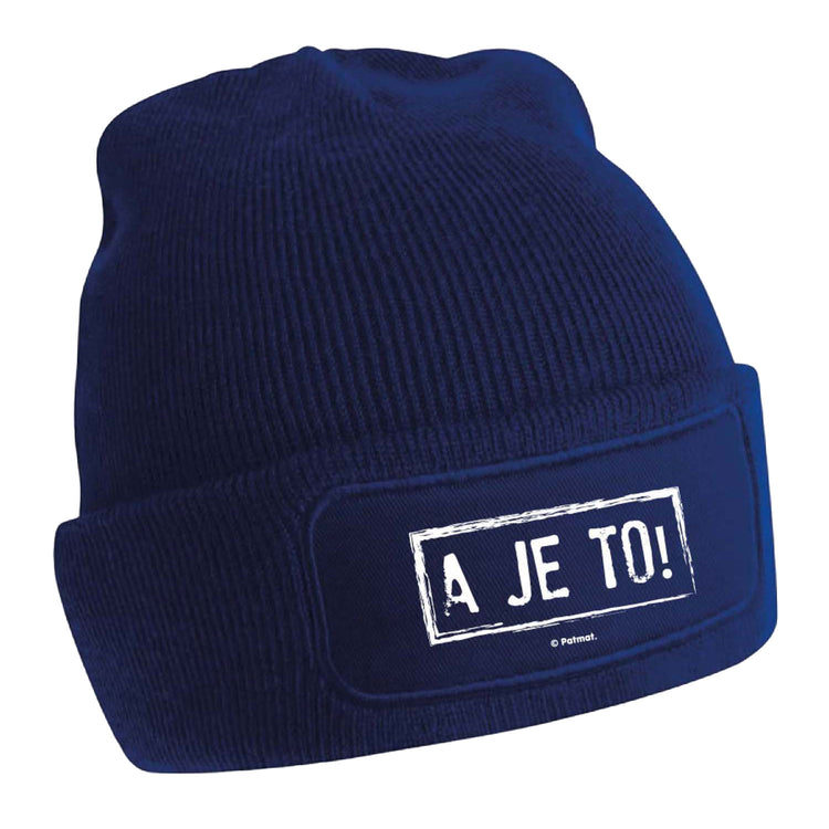 Buurman en buurman muts - stempel marineblauw