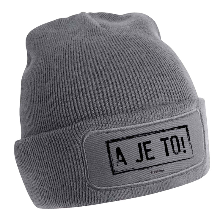 Buurman en buurman muts - stempel grijs