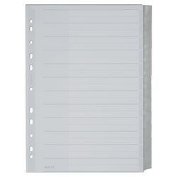 Blanco tabbladen leitz 1274 grijs pp (polypropeen)