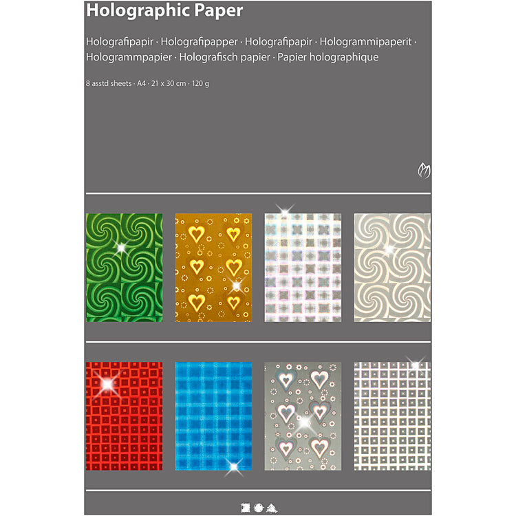 Https: www.cchobby.nl holografisch-papier-a4-vel-210x297-mm-120-gr-8-div-vellen-1-doos