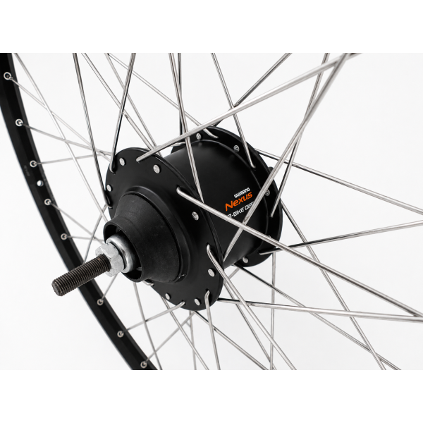 Shimano achterwiel 28 inch zac2000 met nexus 5 rollerbrake - zwart geslepen
