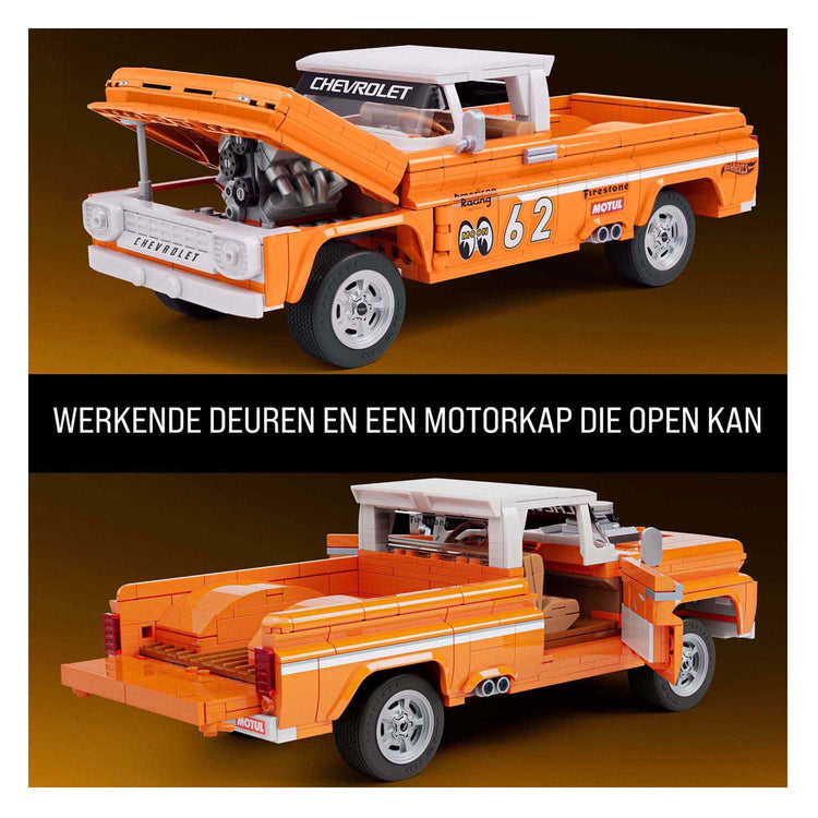 Hot wheels brick shop elite series chevy 1:32 bouwset - 858dlg.