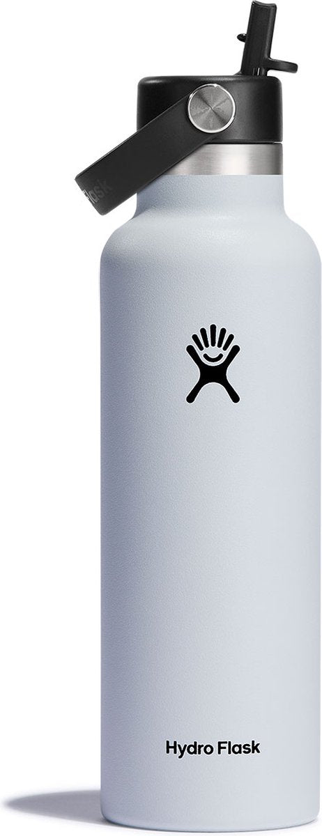 Hydro flask standard mouth flex straw cap drinkfles (621 ml) - white
