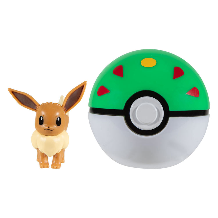 Boti pokémon clip 'n' go eevee en friend ball speelset, 2dlg.