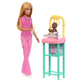 Barbie career baby dokter speelset met pop