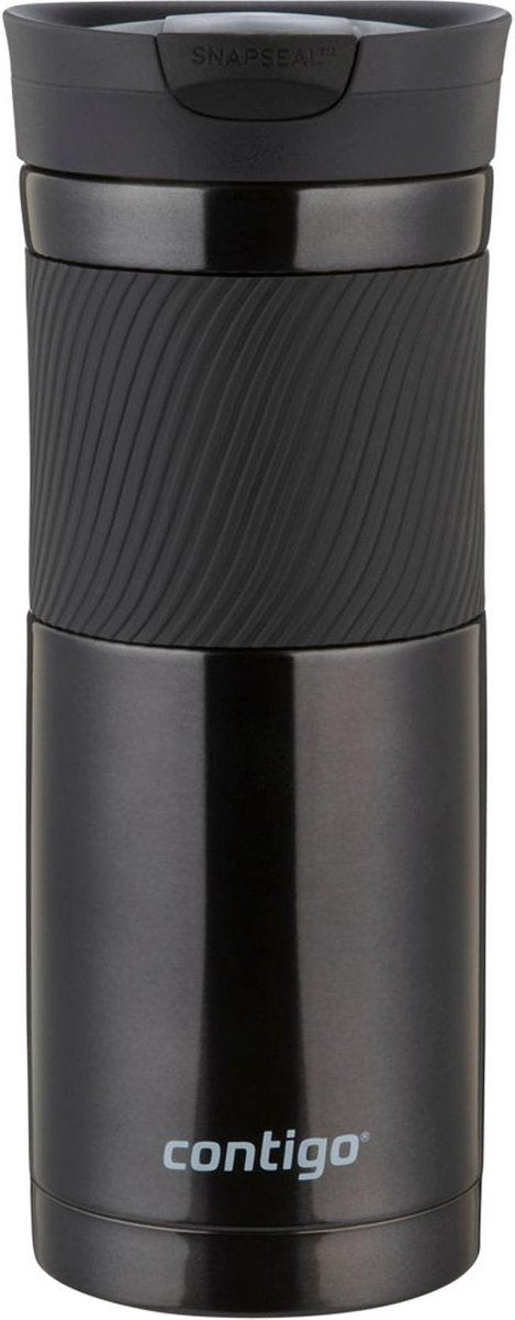 Contigo byron snapseal thermosbeker - black - roestvrijstalen isoleerbeker, koffiebeker-to-go, lekvrij, houdt tot 7 uur warm, vaatwasserbestendig bpa-vrij deksel, 590 ml