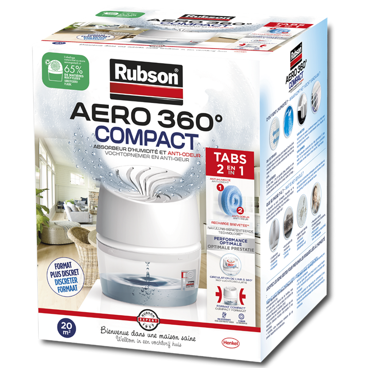 Rubson 1074620 - aero 360 compact 450g | 3 stuks