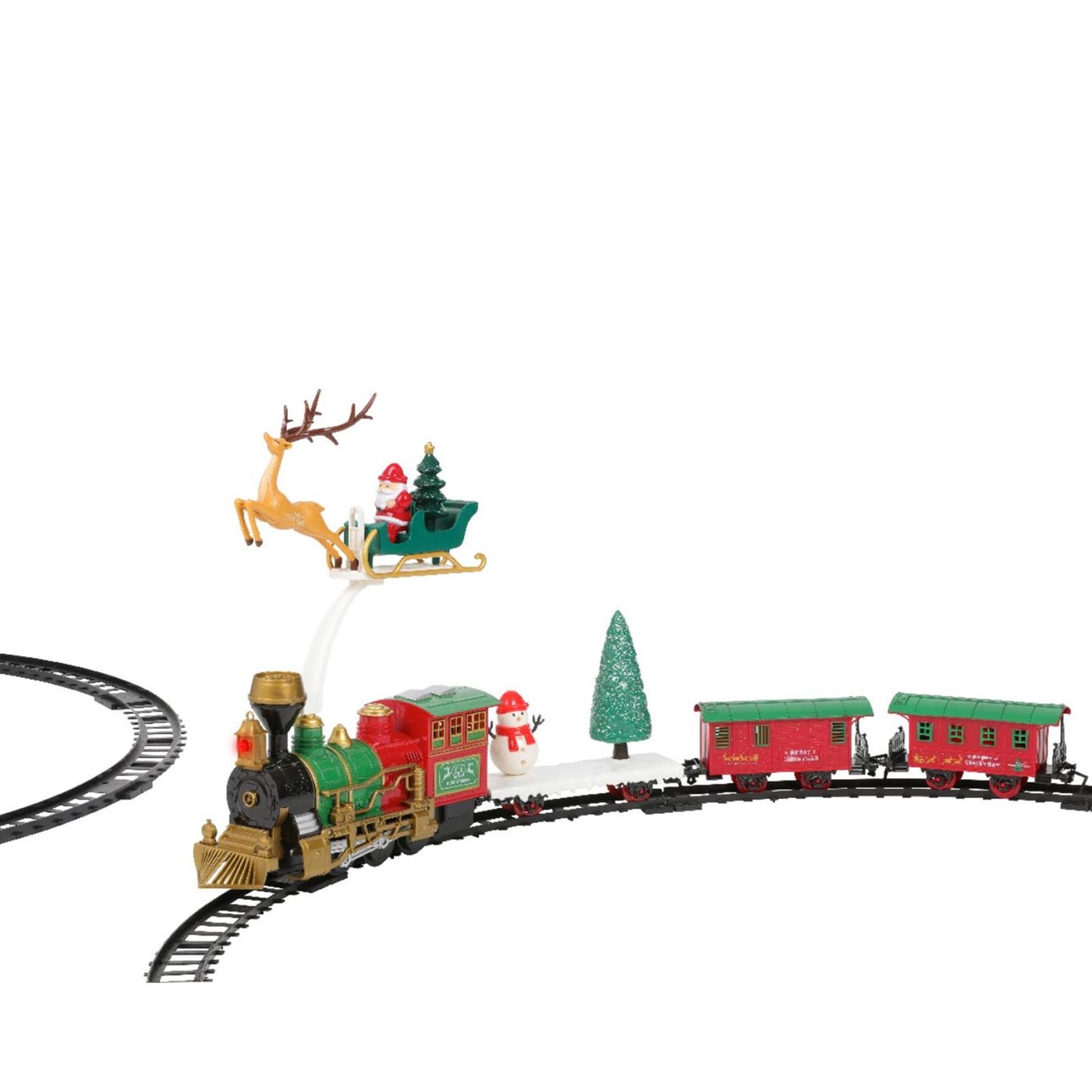 Decoris kersttrein 90x90cm op batterij met verlichting