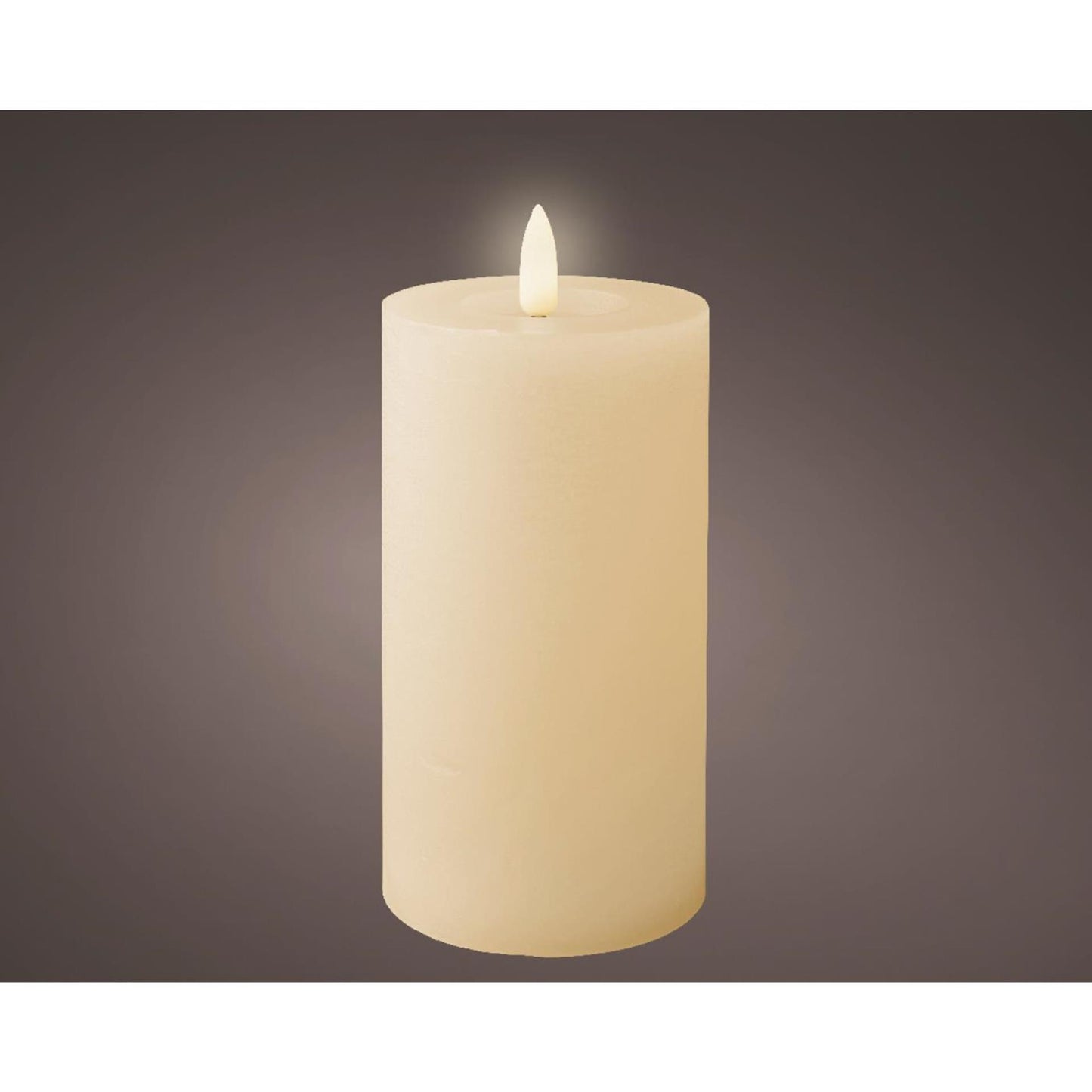 Lumineo led kaars wax crème ø7xh15cm