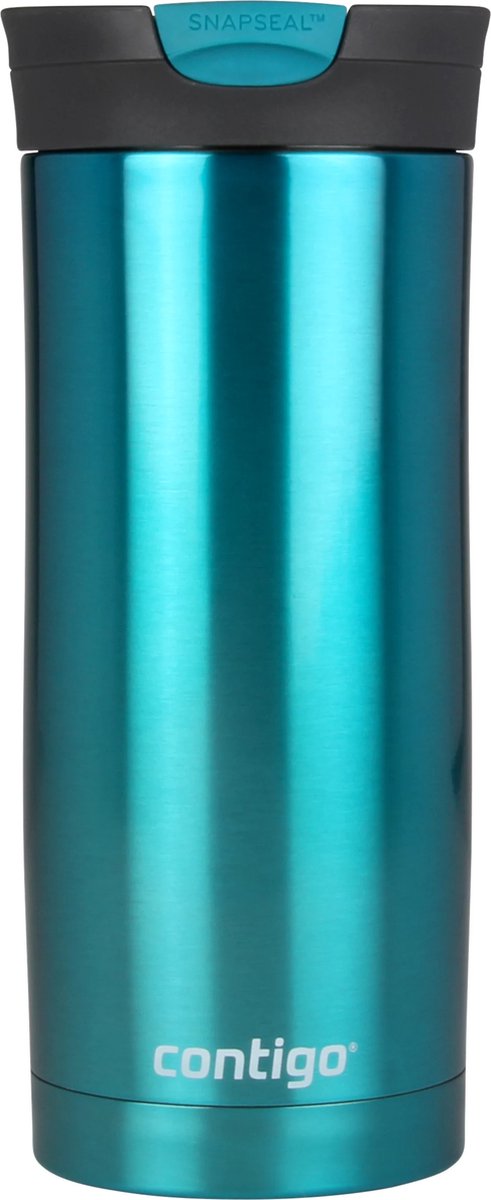Contigo huron snapseal thermosbeker, roestvrijstalen isoleerbeker, koffiebeker-to-go, lekvrij, houdt tot 7 uur warm, vaatwasserbestendig bpa-vrij deksel, 470 ml | biscay bay