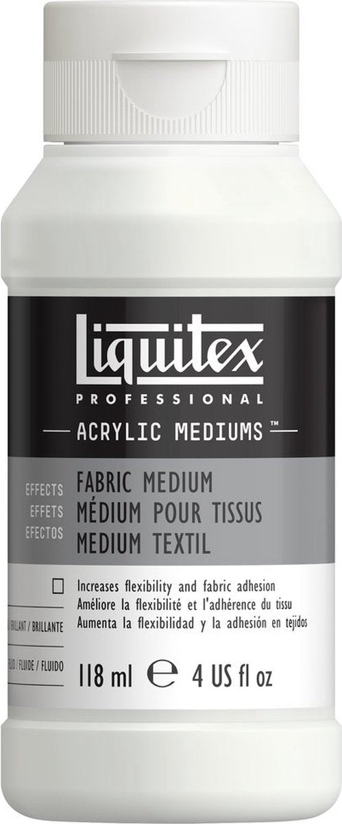 Liquitex 126804 professional fabric medium 118 ml – acryl medium voor textiel, flexibele en duurzame kleuren