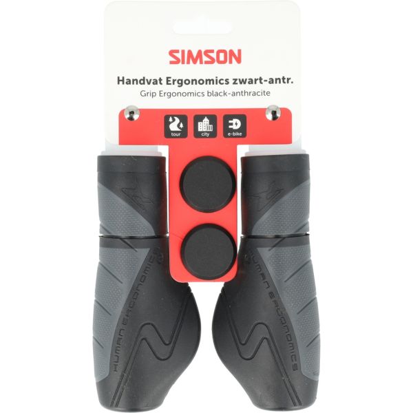 Simson handvatset ergonomics zwart antraciet