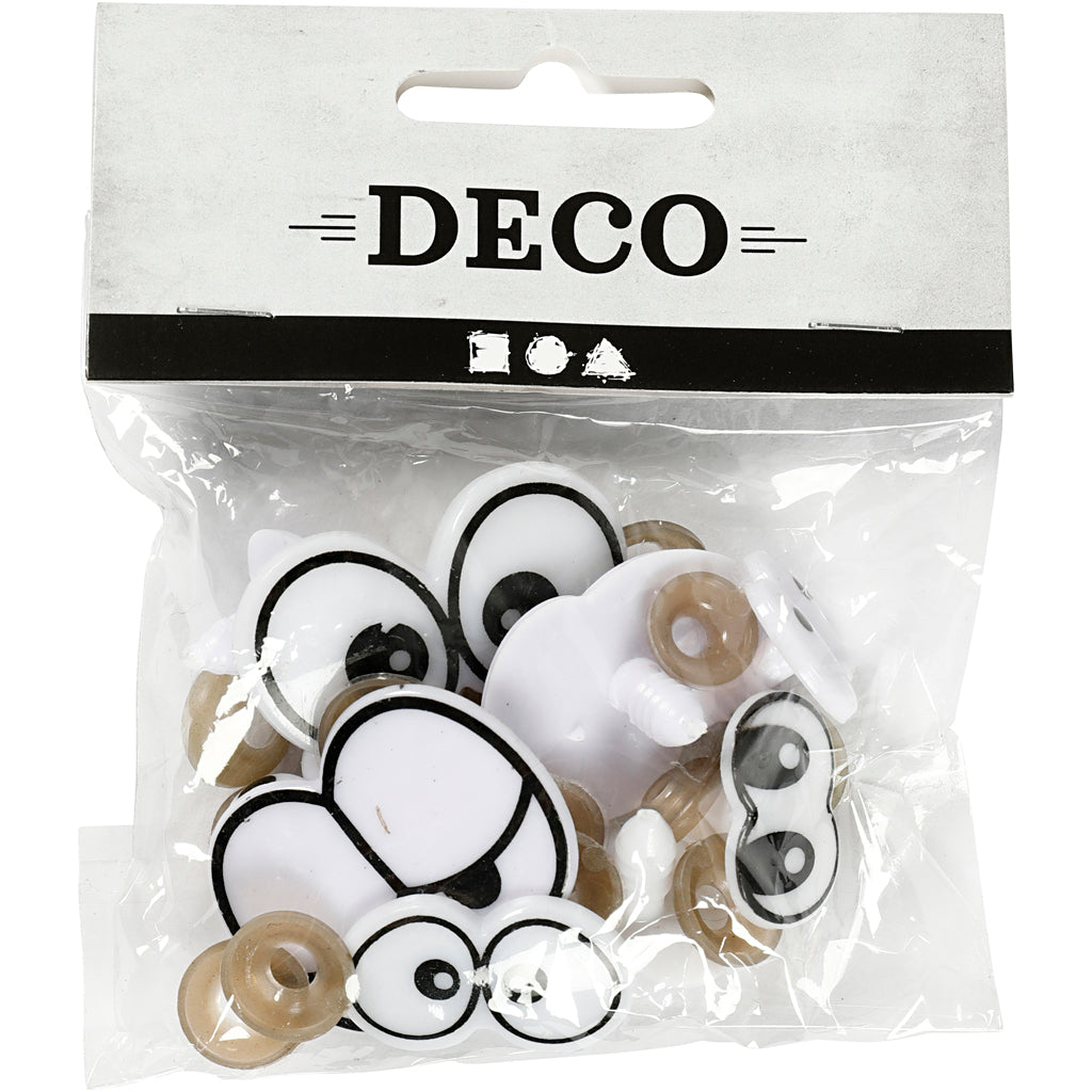 Creativ company cc grappige ogen set 2-3 cm 9 stuks